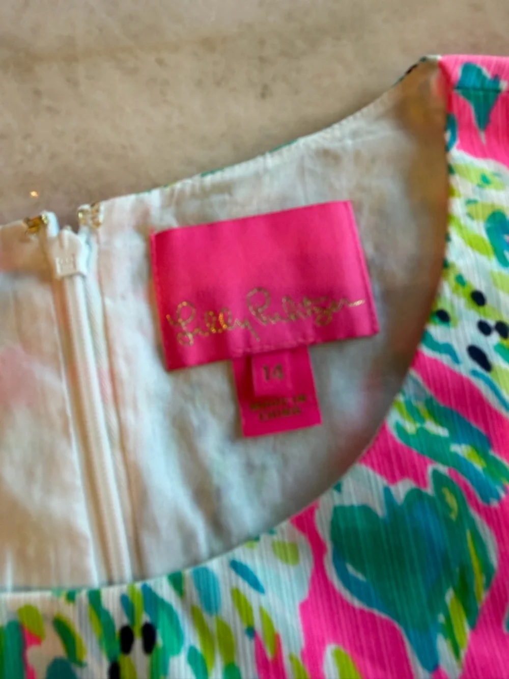 LILLY PULITZER Mila Shift Dress in Multi Snap Back Sz 14 - Picture 6 of 7